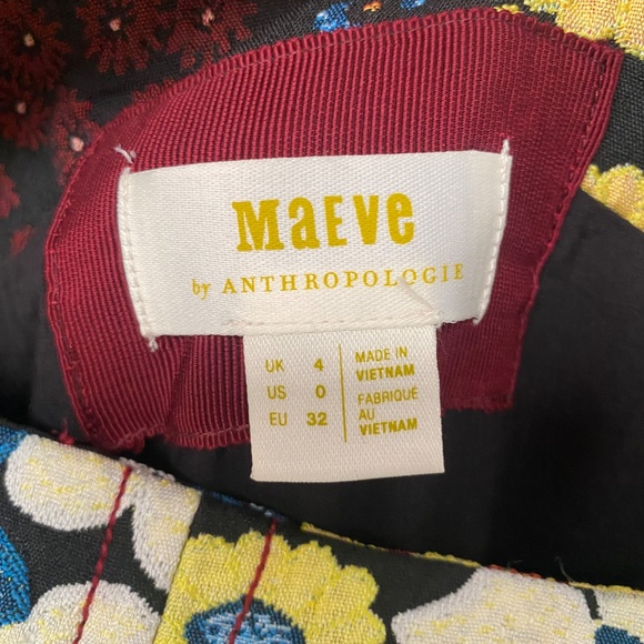 Maeve by Anthropologie Marigold Midi Party Wedding Multicolor Dress Size 0 - Picture 6 of 14